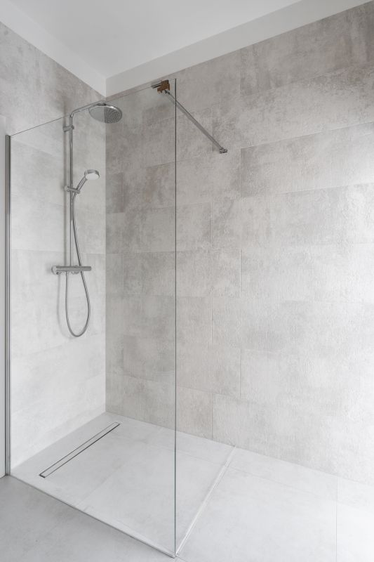 Minimalist Shower with Frameless Glass